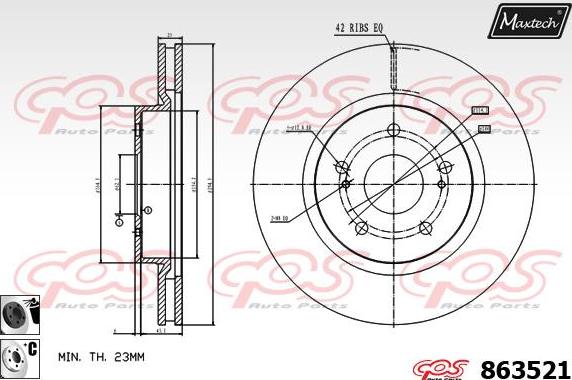 Maxtech 6276601 - Pinza freno autozon.pro