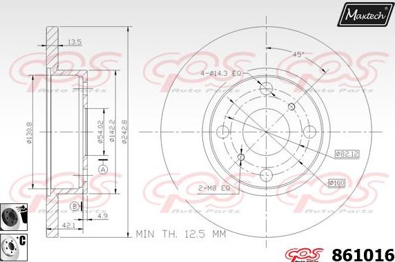 Maxtech 6271505 - Pinza freno autozon.pro