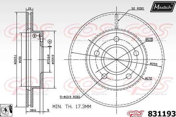 Maxtech 6271002 - Pinza freno autozon.pro