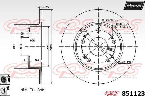 Maxtech 6278501 - Pinza freno autozon.pro