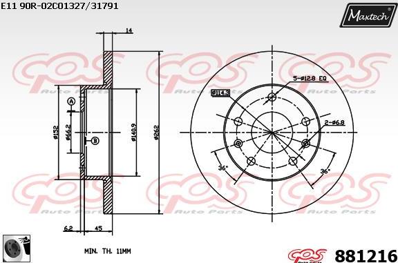 Maxtech 6278503 - Pinza freno autozon.pro