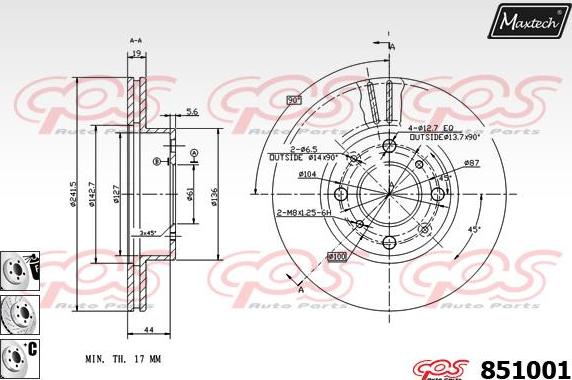 Maxtech 6273500 - Pinza freno autozon.pro