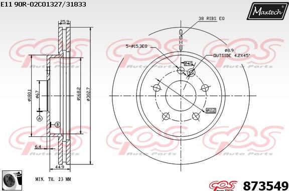 Maxtech 6272500 - Pinza freno autozon.pro