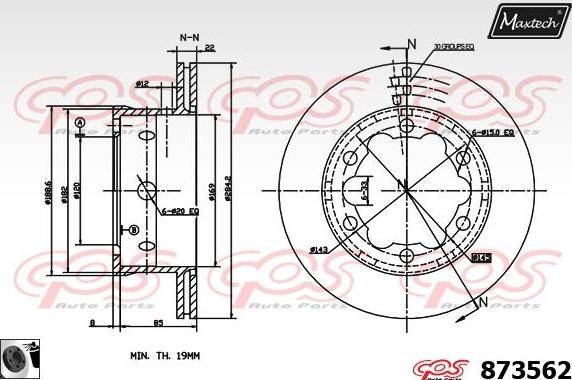 Maxtech 6272501 - Pinza freno autozon.pro