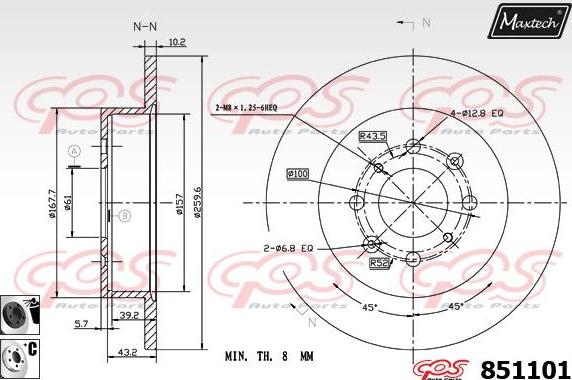 Maxtech 6272000 - Pinza freno autozon.pro