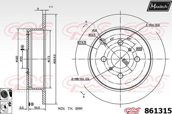 Maxtech 6272001 - Pinza freno autozon.pro