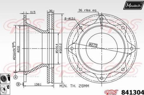 Maxtech 841304.6060 - Discofreno autozon.pro