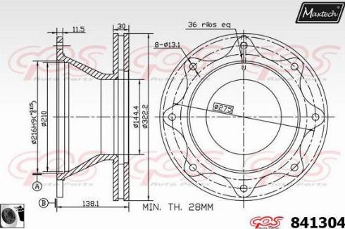 Maxtech 841304.0060 - Discofreno autozon.pro