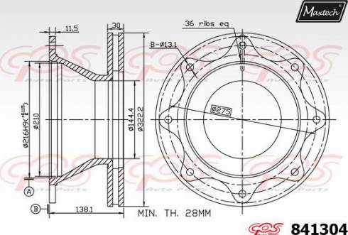 Maxtech 841304.0000 - Discofreno autozon.pro