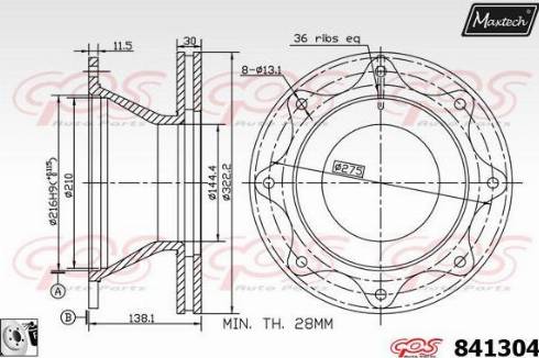 Maxtech 841304.0080 - Discofreno autozon.pro