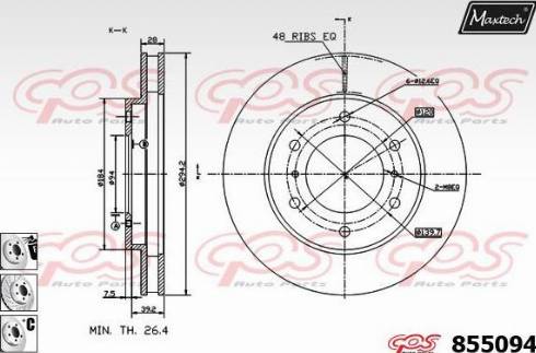 Maxtech 855094.6980 - Discofreno autozon.pro