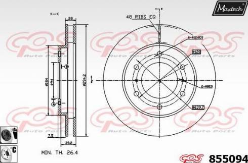 Maxtech 855094.6060 - Discofreno autozon.pro