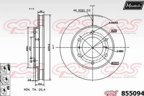 Maxtech 855094.6880 - Discofreno autozon.pro