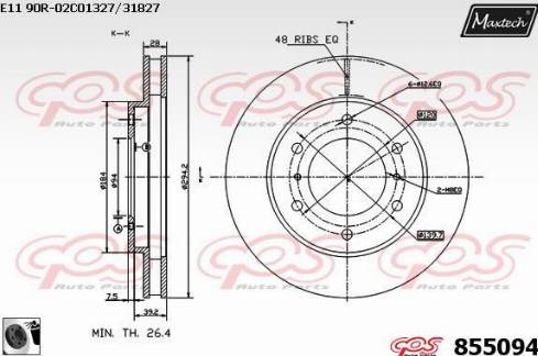 Maxtech 855094.0060 - Discofreno autozon.pro