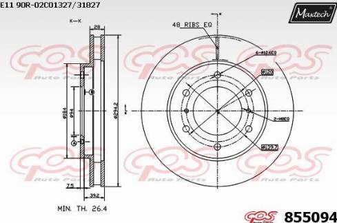 Maxtech 855094.0000 - Discofreno autozon.pro