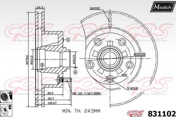 Maxtech 855096 - Discofreno autozon.pro