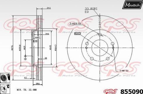 Maxtech 855090.6060 - Discofreno autozon.pro