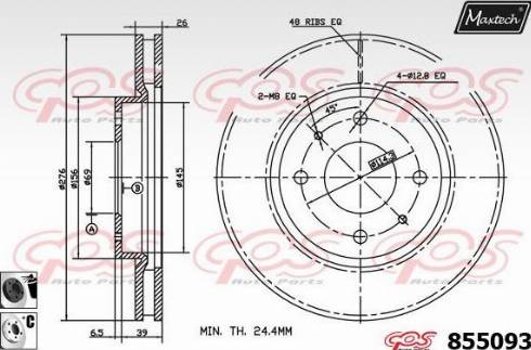 Maxtech 855093.6060 - Discofreno autozon.pro