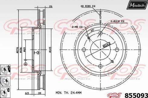 Maxtech 855093.6880 - Discofreno autozon.pro