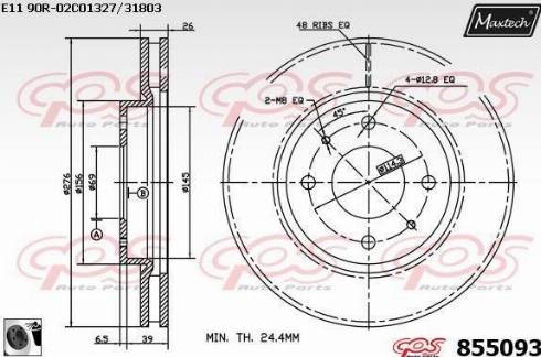 Maxtech 855093.0060 - Discofreno autozon.pro