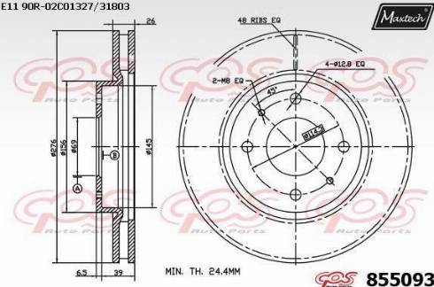 Maxtech 855093.0000 - Discofreno autozon.pro