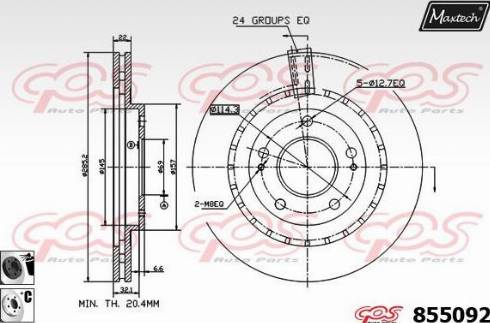 Maxtech 855092.6060 - Discofreno autozon.pro