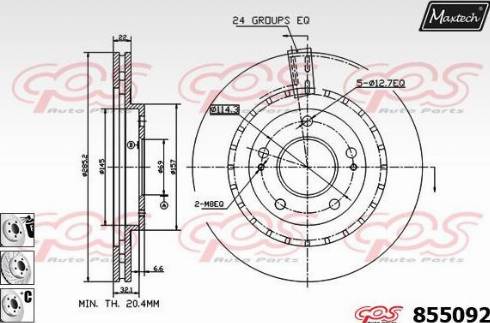 Maxtech 855092.6880 - Discofreno autozon.pro