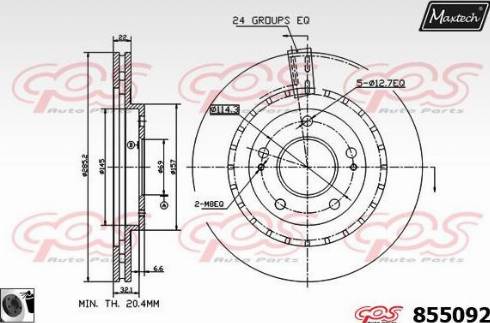 Maxtech 855092.0060 - Discofreno autozon.pro