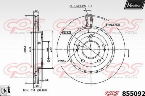 Maxtech 855092.0080 - Discofreno autozon.pro