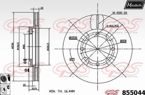 Maxtech 855044.6060 - Discofreno autozon.pro