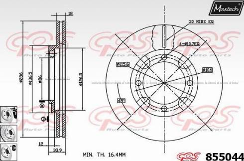 Maxtech 855044.6880 - Discofreno autozon.pro