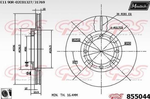 Maxtech 855044.0060 - Discofreno autozon.pro