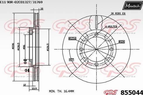 Maxtech 855044.0000 - Discofreno autozon.pro