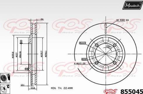 Maxtech 855045.6060 - Discofreno autozon.pro