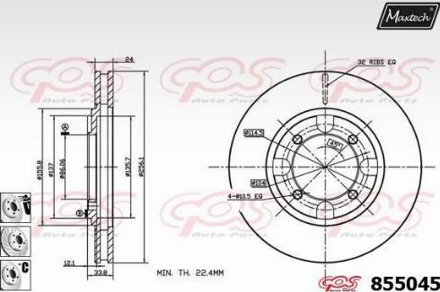 Maxtech 855045.6880 - Discofreno autozon.pro