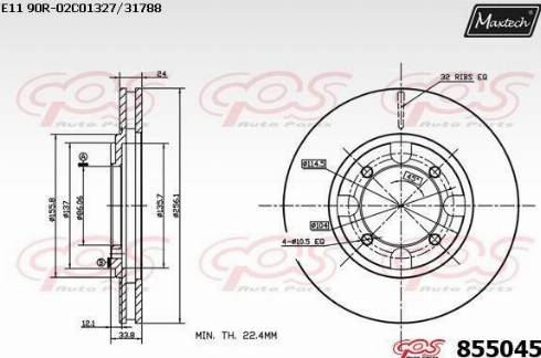 Maxtech 855045.0000 - Discofreno autozon.pro