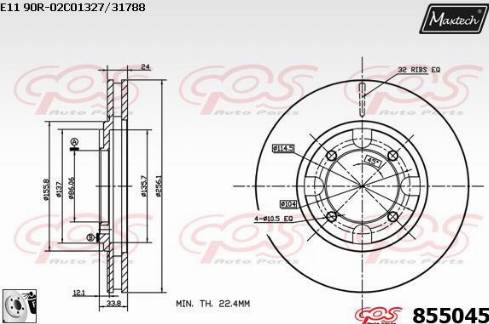 Maxtech 855045.0080 - Discofreno autozon.pro