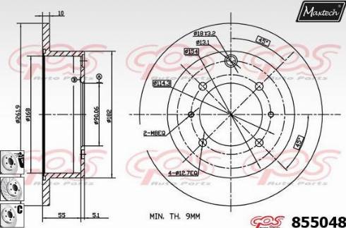 Maxtech 855048.6980 - Discofreno autozon.pro