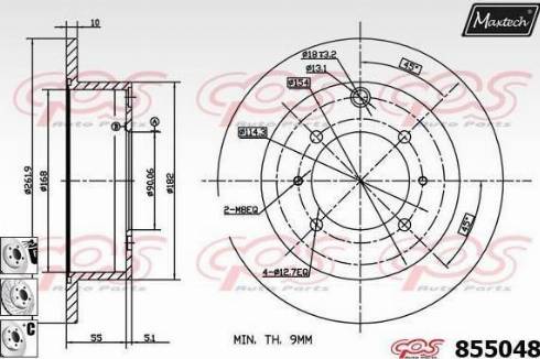 Maxtech 855048.6880 - Discofreno autozon.pro