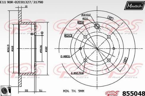 Maxtech 855048.0060 - Discofreno autozon.pro