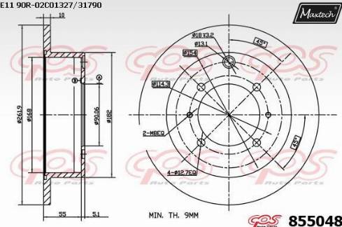 Maxtech 855048.0000 - Discofreno autozon.pro