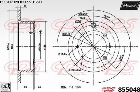 Maxtech 855048.0080 - Discofreno autozon.pro