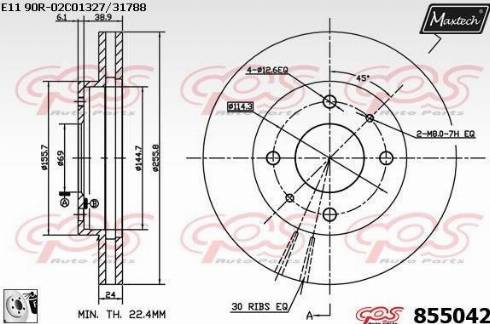 Maxtech 855042.0080 - Discofreno autozon.pro