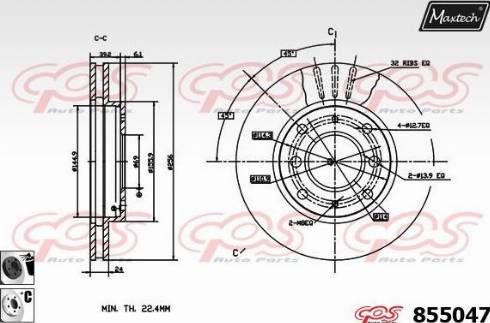 Maxtech 855047.6060 - Discofreno autozon.pro