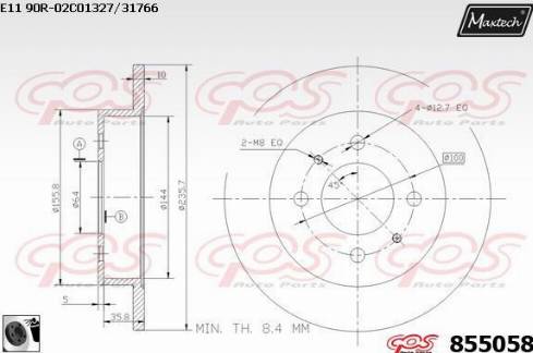 Maxtech 855058.0060 - Discofreno autozon.pro