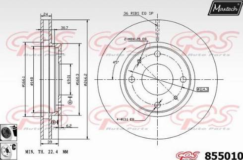 Maxtech 855010.6060 - Discofreno autozon.pro