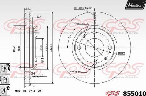 Maxtech 855010.6880 - Discofreno autozon.pro