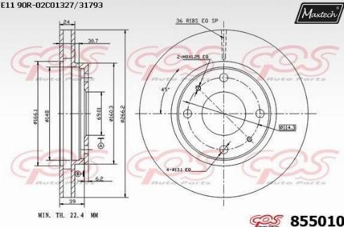 Maxtech 855010.0000 - Discofreno autozon.pro