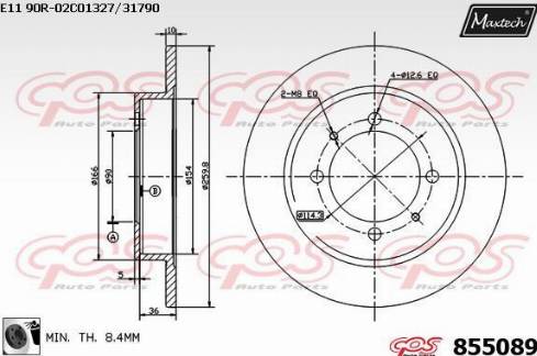 Maxtech 855089.0060 - Discofreno autozon.pro