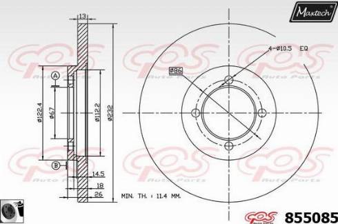 Maxtech 855085.0060 - Discofreno autozon.pro